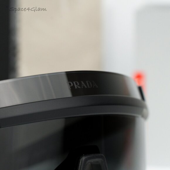 NEW Prada Linea Rossa PS01YS 1BO06F Black Grey Single Lens Unisex Sunglasses - Picture 5 of 10